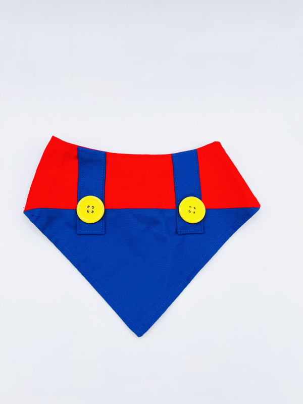 Red and Blue Dog Bandana - Stylish Comfort for Every Pup
