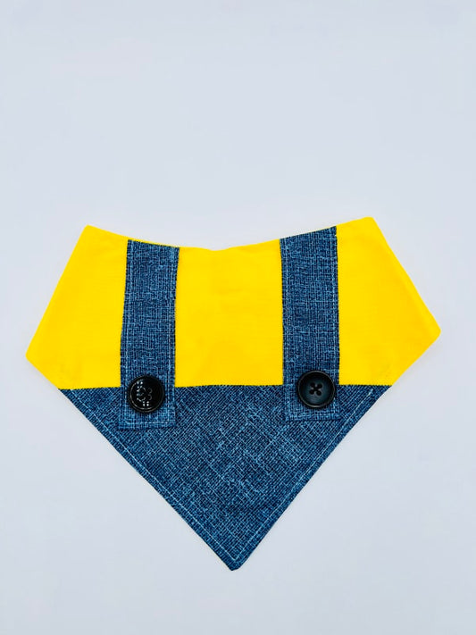 Yellow and Blue Dog Bandana - A Splash of Color for Every Pup